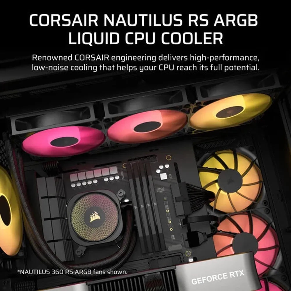 CORSAIR Nautilus RS ARGB 240mm CPU Liquid Cooler (Black) – TechCure India