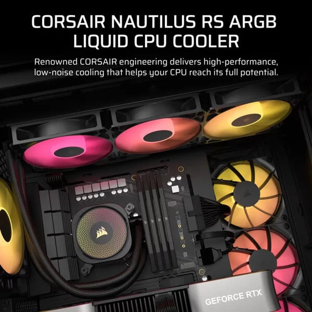CORSAIR Nautilus RS ARGB 360mm CPU Liquid Cooler (Black) – TechCure India