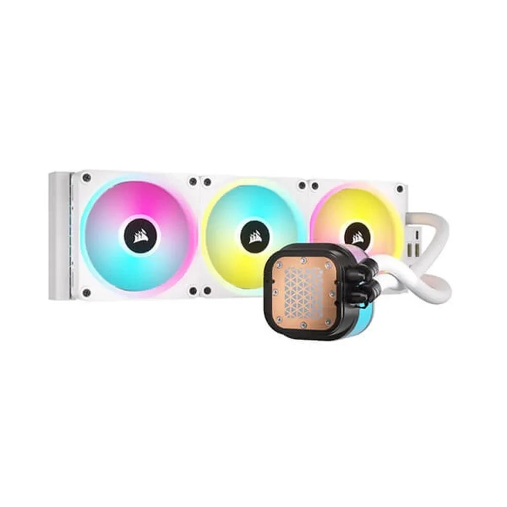 CORSAIR ICUE Link H150i 360mm RGB CPU Liquid Cooler (White) - 4