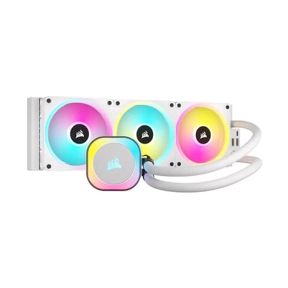 CORSAIR ICUE Link H150i 360mm RGB CPU Liquid Cooler (White) - 2