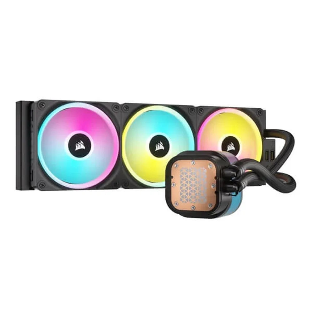 CORSAIR iCUE Link H150i LCD RGB 360mm CPU Liquid Cooler (Black) - 3