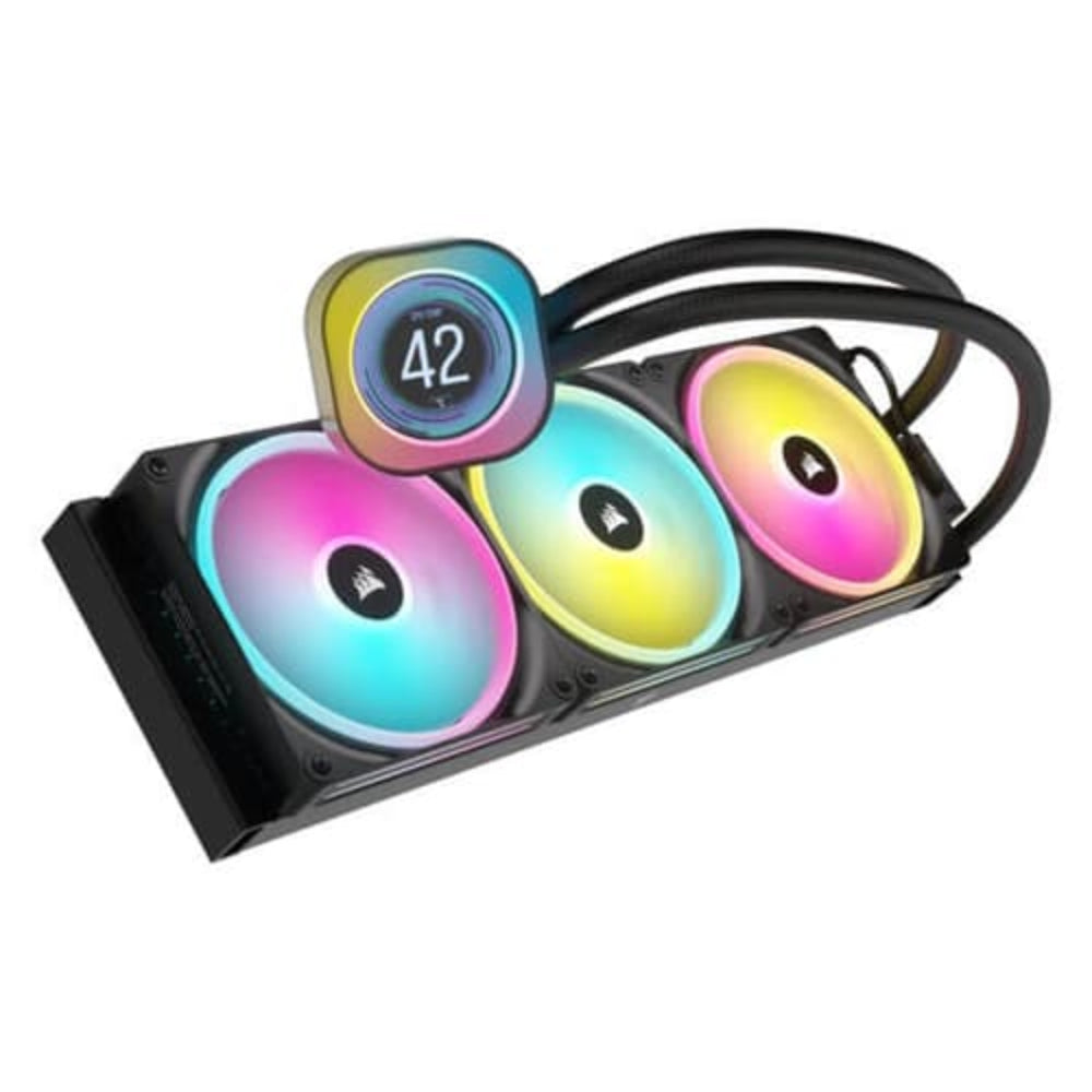 CORSAIR iCUE Link H170i RGB 420mm CPU Liquid Cooler (Black) ( With LCD Display ) - 2