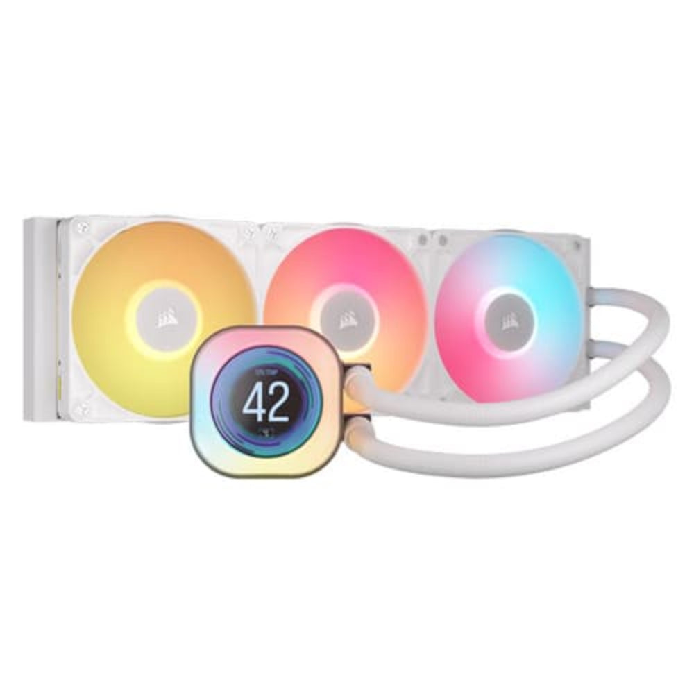 CORSAIR iCUE Link Titan 360 RX LCD RGB 360mm CPU Liquid Cooler ( White ) - 2