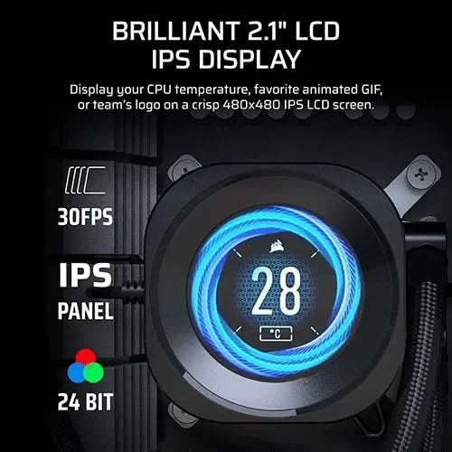 Corsair Nautilus 360 RS LCD Liquid CPU Cooler - Black – TechCure India