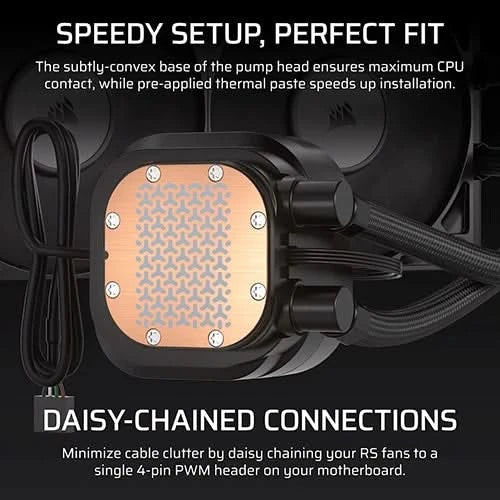 Corsair Nautilus 360 RS LCD Liquid CPU Cooler - Black – TechCure India
