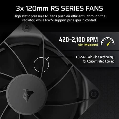 Corsair Nautilus 360 RS LCD Liquid CPU Cooler - Black – TechCure India