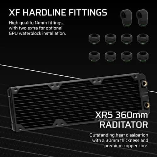CORSAIR Hydro X Series iCUE XH505i RX 360 RGB Custom Cooling Kit (CX-9070018-WW) – TechCure India