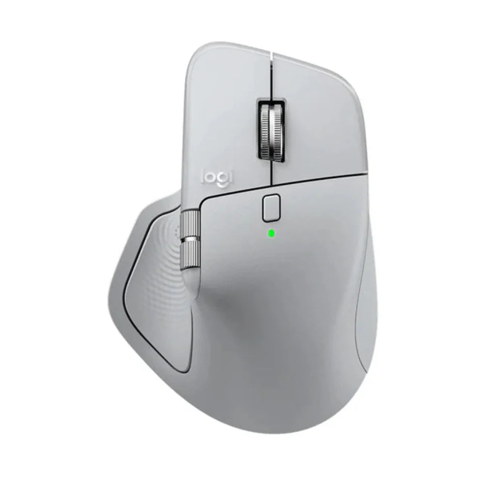 LOGITECH MX Master 4 Wireless Ergonomic Gaming Mouse ( 910-007566 ) ( 8000DPI / 8 Macro Button ) ( Pale Gray ) – TechCure India