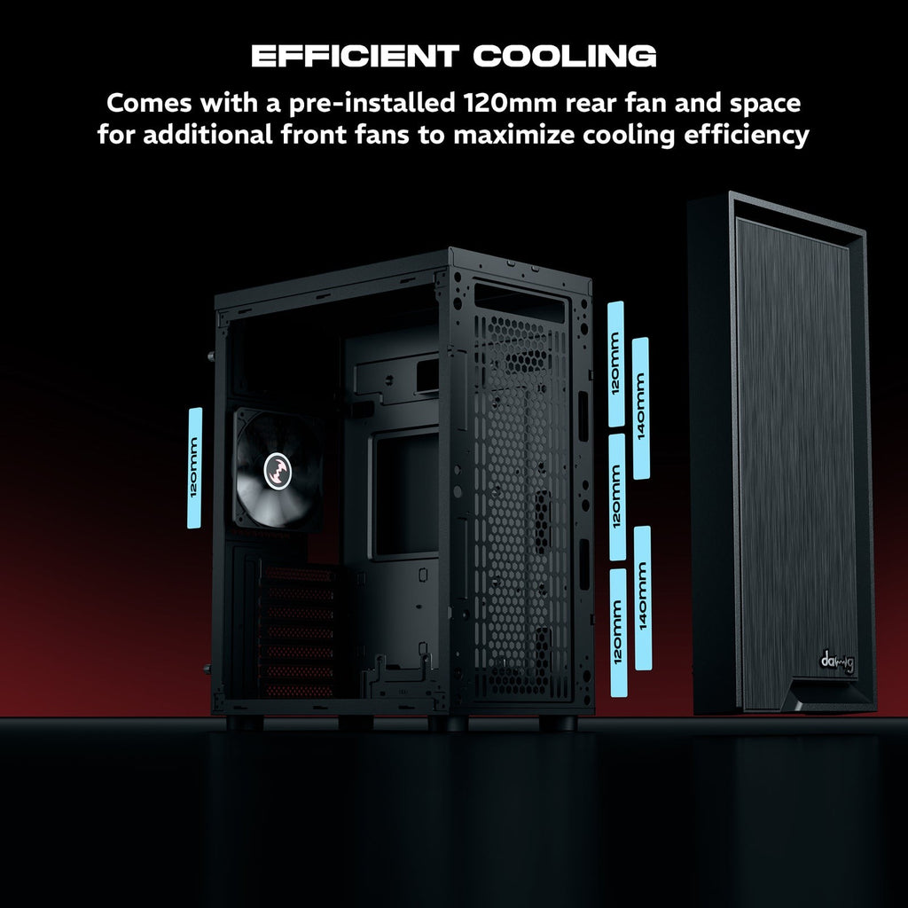 DAWG V 210 ATX Mid Tower Cabinet (Black) - image 4