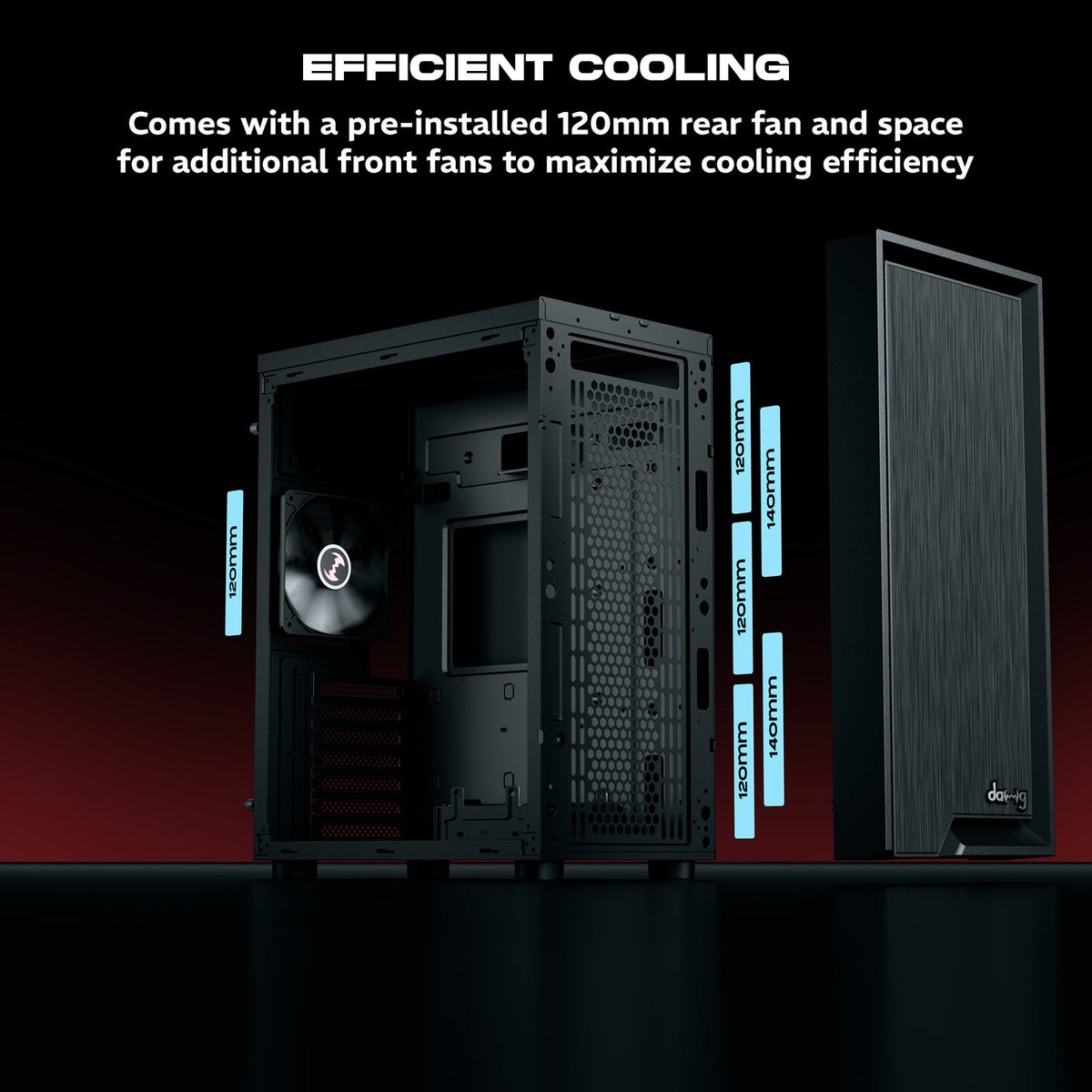 DAWG V 210 ATX Mid Tower Cabinet (Black) - image 4