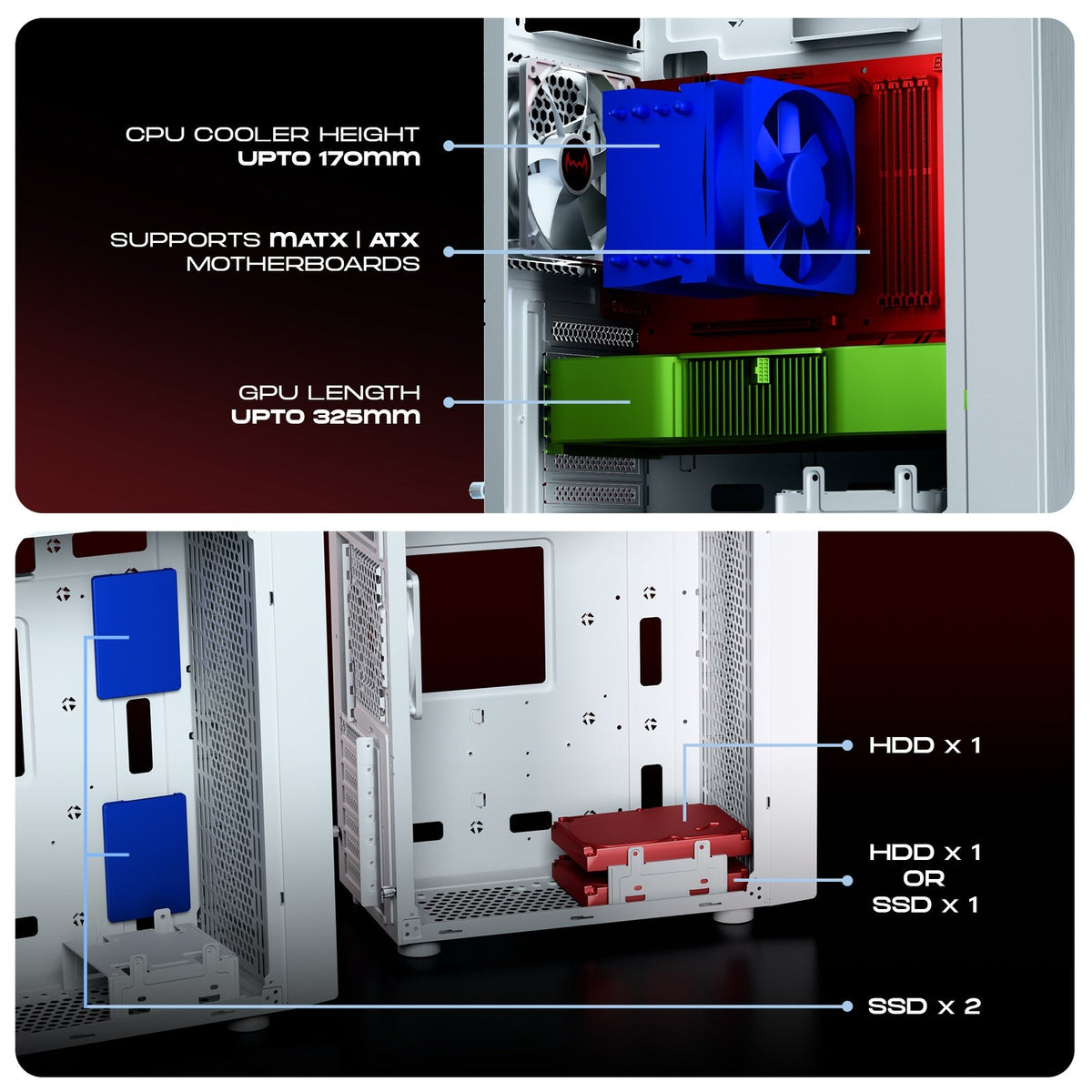DAWG V 210 ATX Mid Tower Cabinet (Black) - image 7