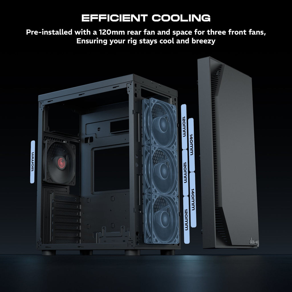 DAWG V 211 ATX Mid Tower Cabinet (Black) - image 4