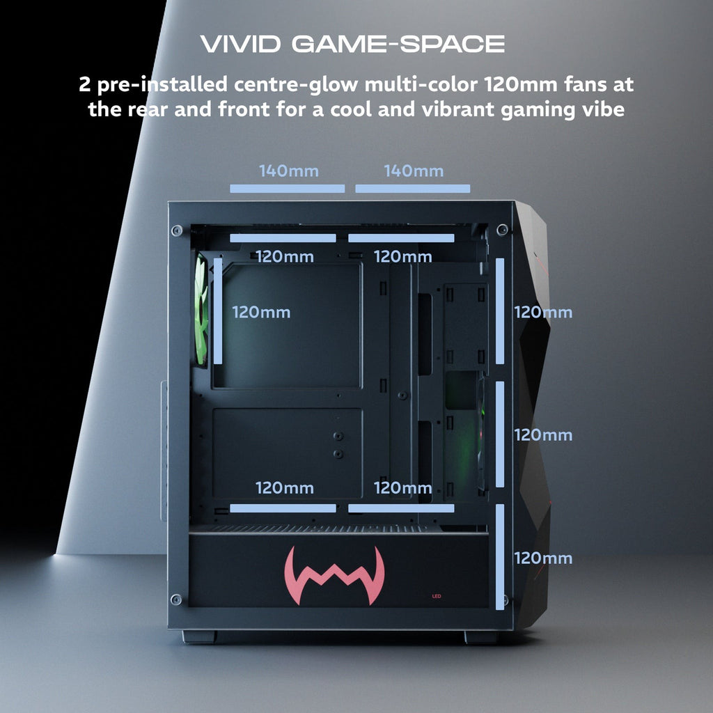 DAWG V 240 ATX Mid Tower Cabinet (Black) – TechCure India
