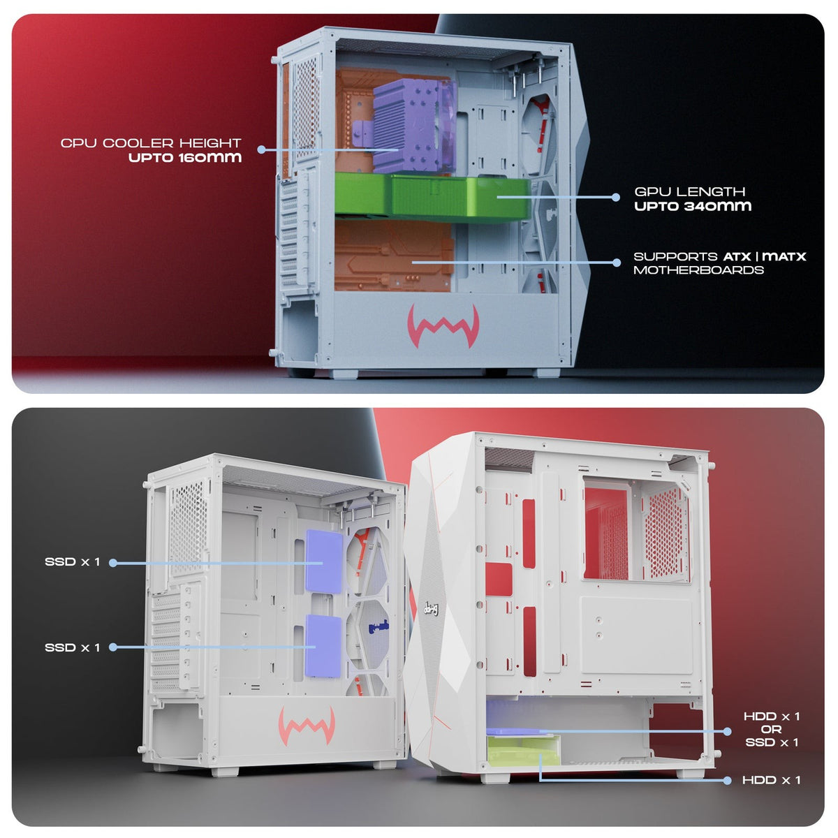 DAWG V 240 ATX Mid Tower Cabinet (Black) – TechCure India