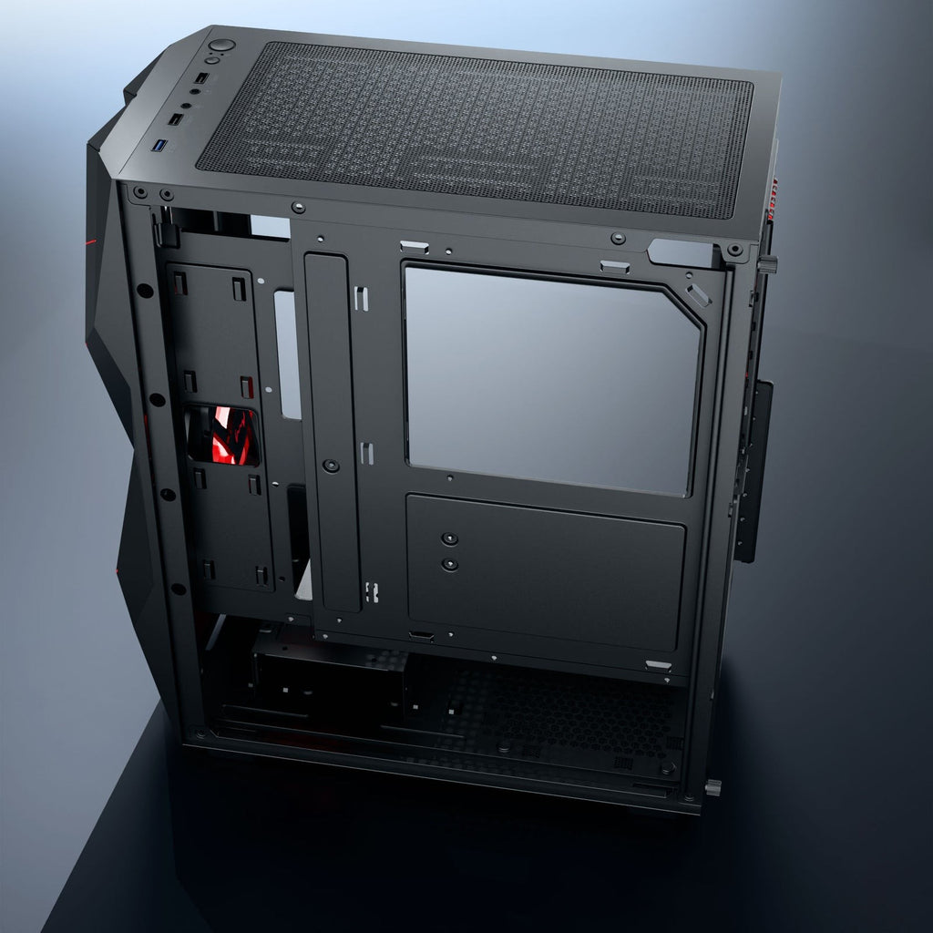 DAWG V 240 ATX Mid Tower Cabinet (Black) – TechCure India