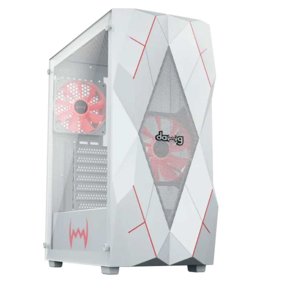 DAWG V 240 ATX Mid Tower Cabinet (White) – TechCure India
