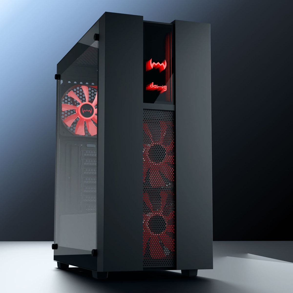 DAWG V 350 MATX Mid Tower Cabinet (Black) – TechCure India