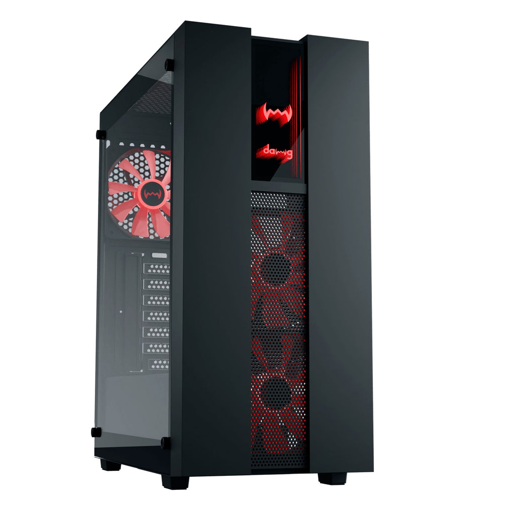 DAWG V 350 MATX Mid Tower Cabinet (Black) – TechCure India