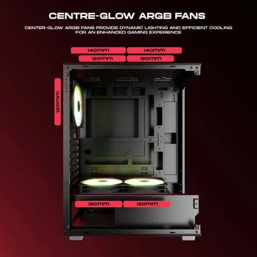 Dawg X 430 ARGB ATX Mid Tower Cabinet (X430-ARGB-BLACK) – TechCure India
