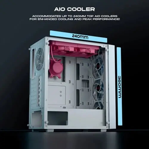 Dawg X 440 ARGB White ATX Mid Tower Cabinet (X440-ARGB-WHITE) – TechCure India