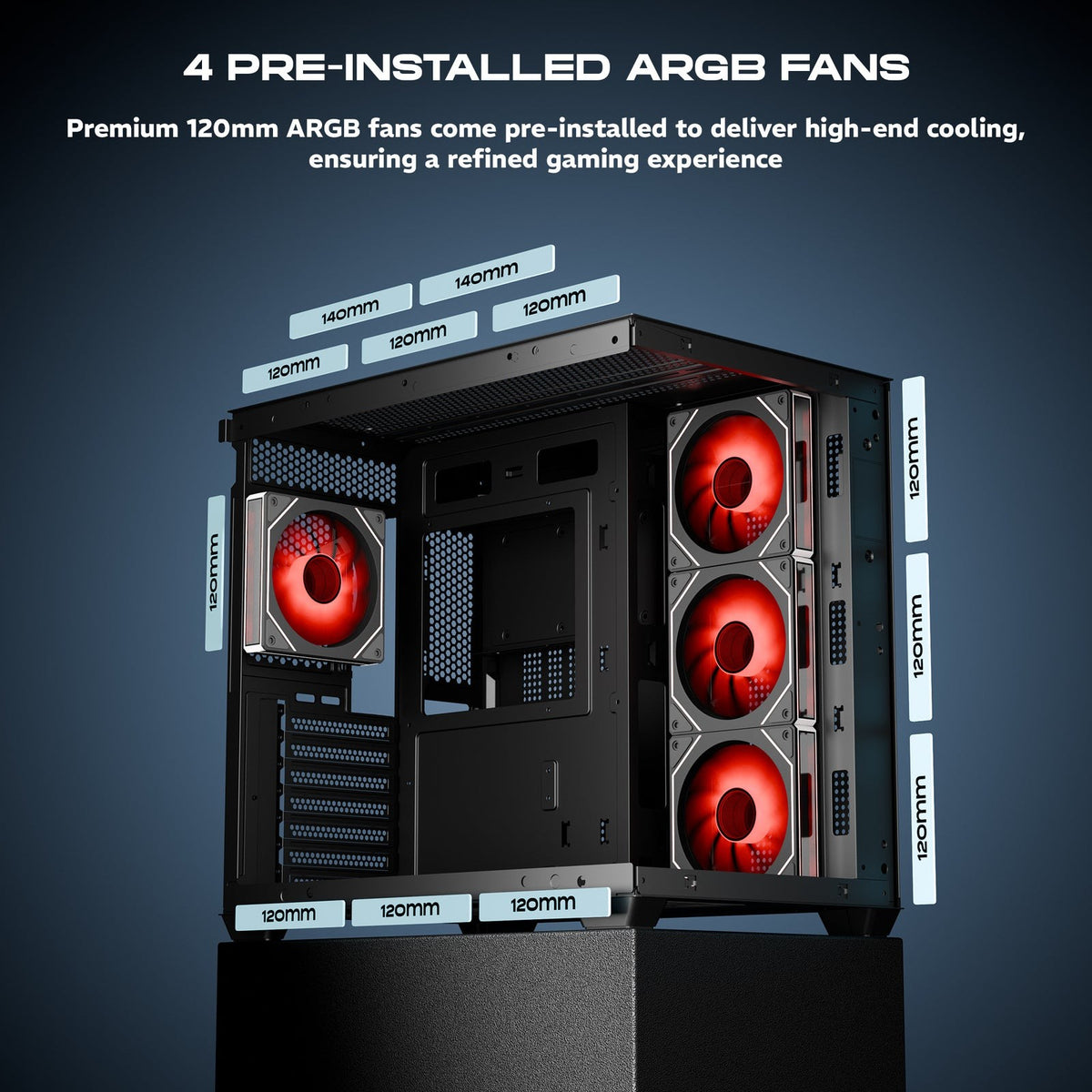 DAWG X 617 ARGB ATX Mid Tower Cabinet ( Black ) – TechCure India