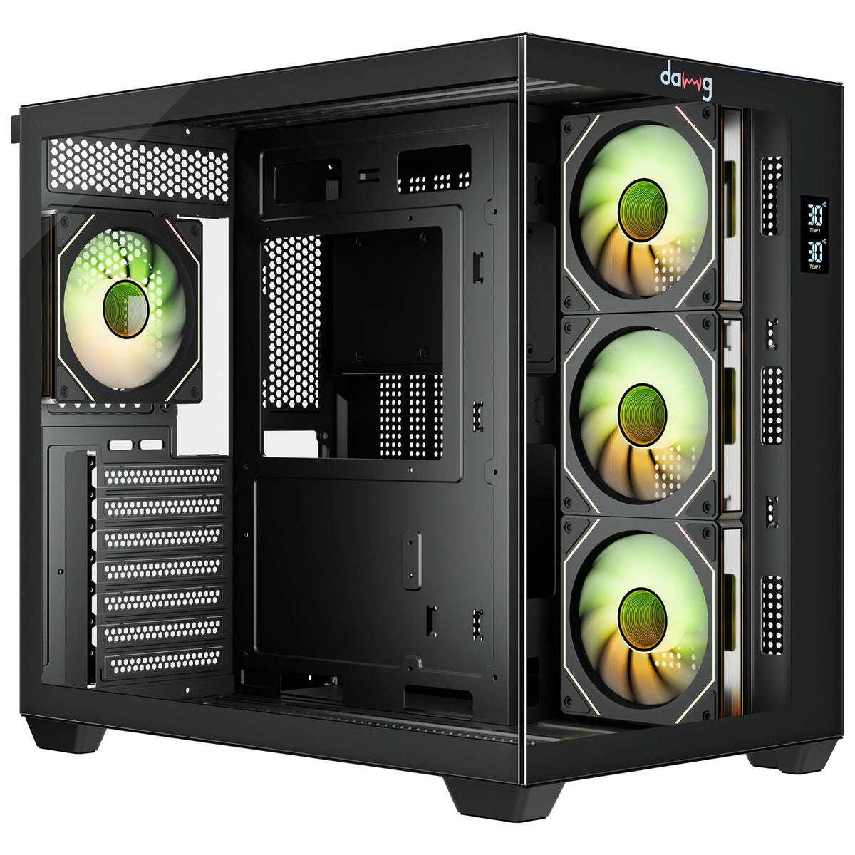 DAWG X 617 ARGB ATX Mid Tower Cabinet ( Black ) – TechCure India
