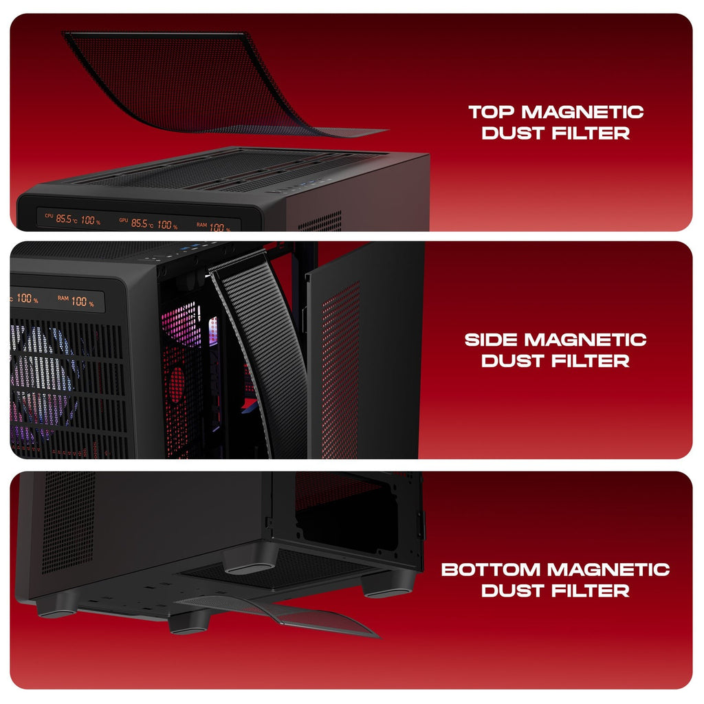 DAWG Y 804 ARGB ATX Mid Tower Cabinet ( Black ) - image 8
