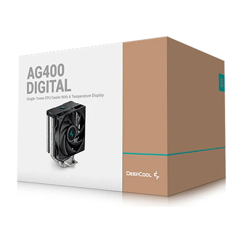 Deepcool AG400 Digital 120mm CPU Air Cooler (R-AG400-BKNDMN-G-1) – TechCure India