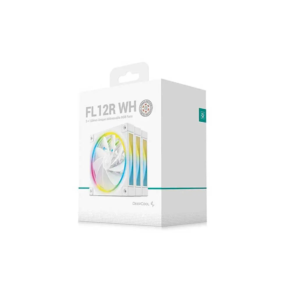Deepcool FL12R WH-3 IN 1 ARGB 120mm Cabinet Fan White (R-FL12R-WHAPN3-G) – TechCure India