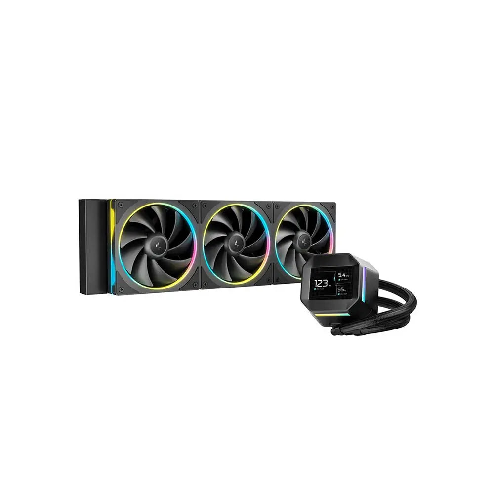 Deepcool LM360 360mm CPU Liquid Cooler with LCD Display Black (R-LM360-BKDMMC-1) – TechCure India