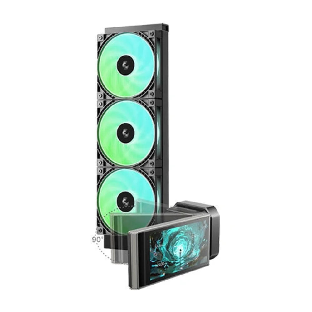 DEEPCOOL LT360 Vision 360mm ARGB CPU Liquid Cooler ( Black ) ( With LCD Display ) – photo 2 – TechCure India