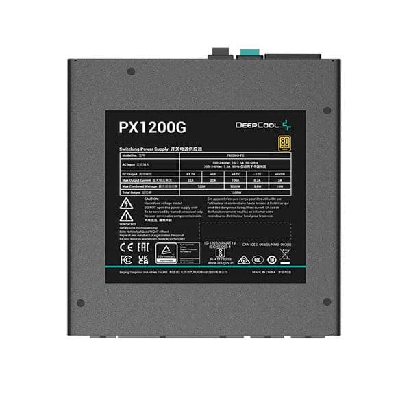 DEEPCOOL PX1200G 1200W ATX 3.0 80+ Gold Fully Modular Power Supply – photo 4 – Model R-PXC00G-FC0B-UK – TechCure India