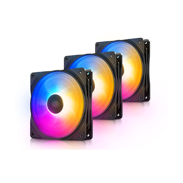 Deepcool RF120 FS LED Cabinet Fan (Triple Pack) – Model DP-FLED3-RF120FS-3P – TechCure India