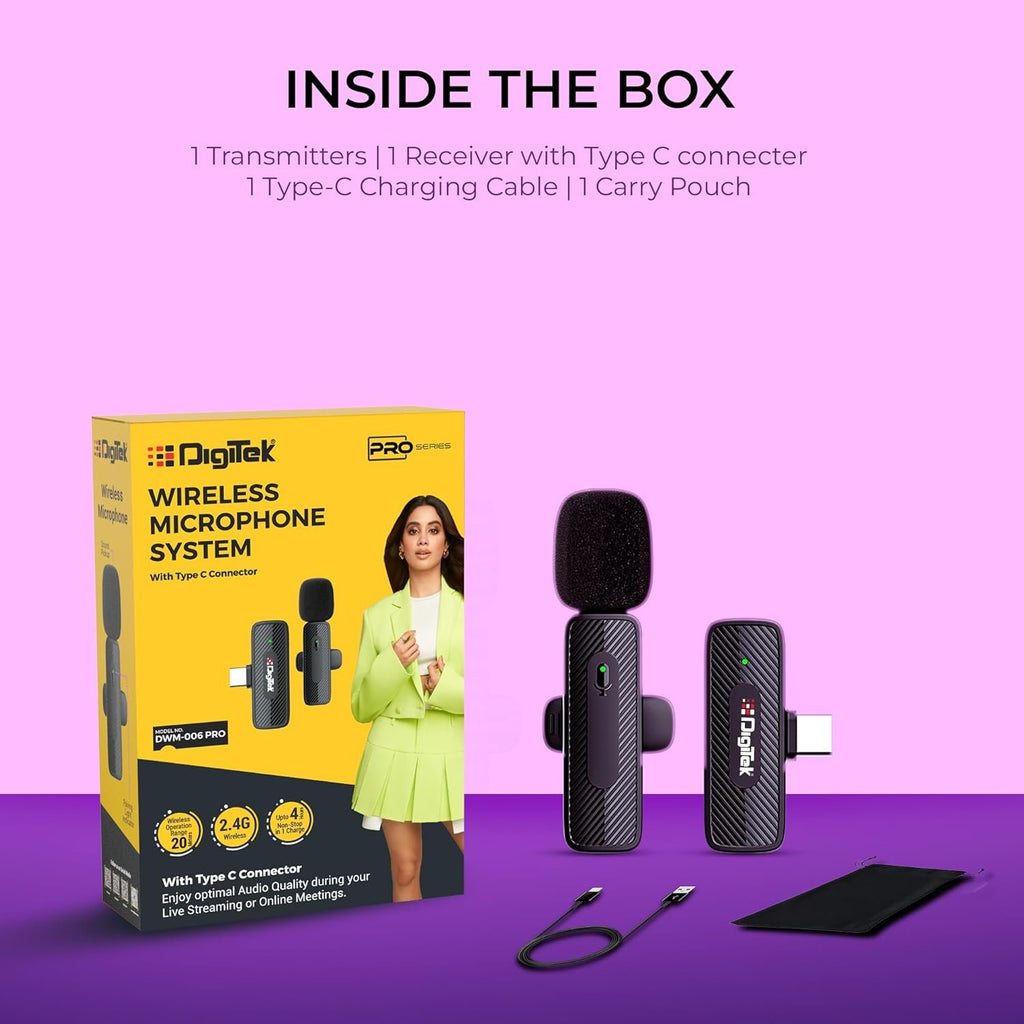Digitek® DWM-006 PRO Wireless Microphone – TechCure India
