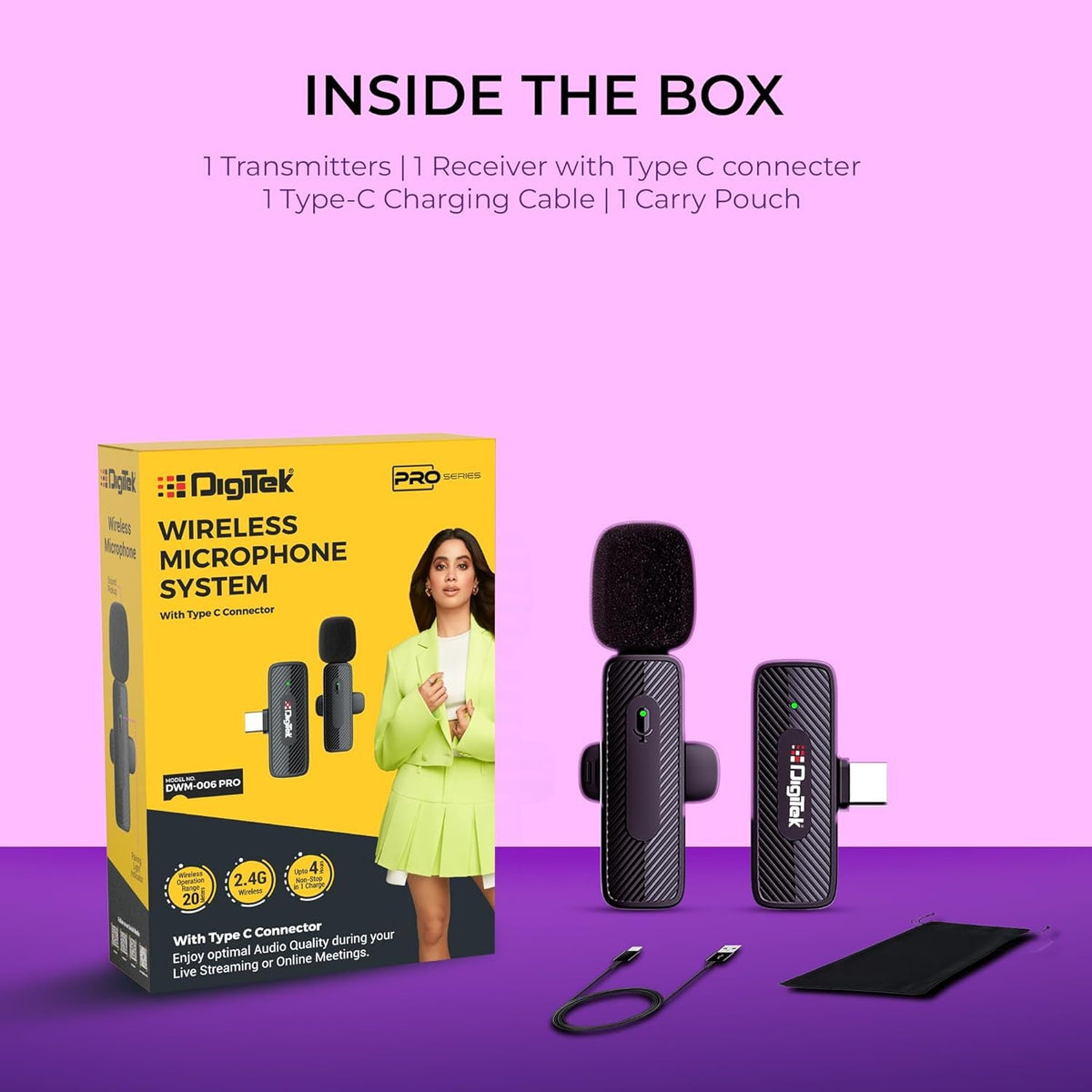Digitek® DWM-006 PRO Wireless Microphone – TechCure India