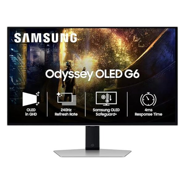 Samsung 27” Odyssey OLED G6 QHD 240Hz HDR10+ Gaming Monitor – TechCure India