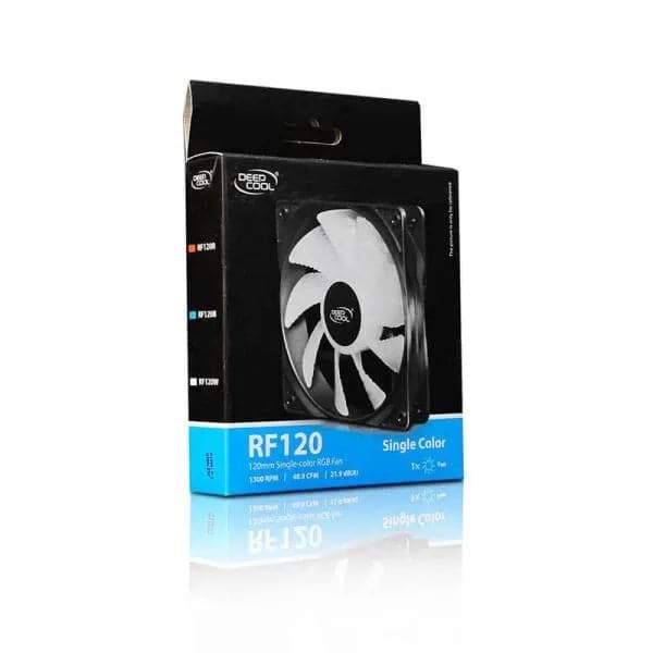DEEPCOOL RF120 120mm Red RGB Cabinet Fan (Black) (Single Pack) - 4
