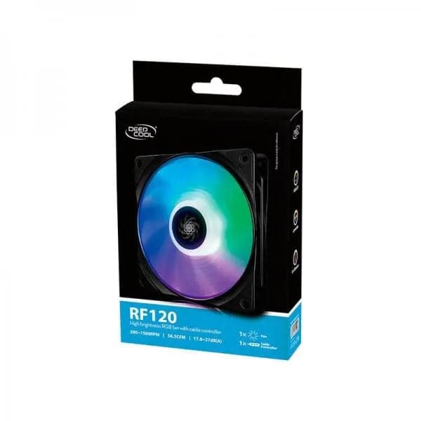 DEEPCOOL RF120 120mm RGB Cabinet Fan (Black) (Single Pack) - 5