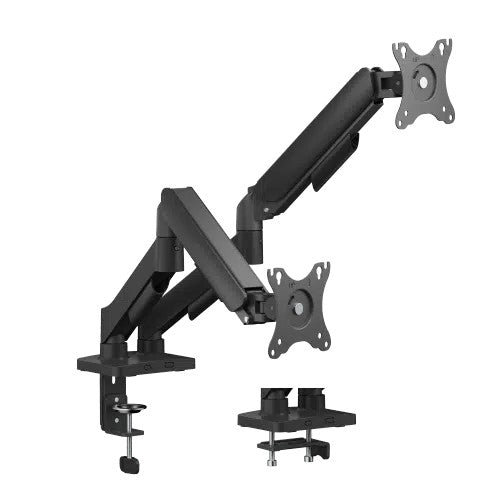 Dual Monitor Gas Spring Table Stand – Pneumatic Two Monitor Desk Mount Arm (for 13–32″ Monitors/ 8kg per monitor) — image 1