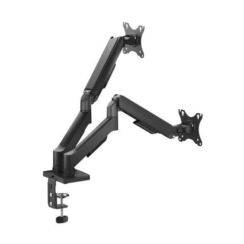 Dual Monitor Gas Spring Table Stand – Pneumatic Two Monitor Desk Mount Arm (for 13–32″ Monitors/ 8kg per monitor) — image 2