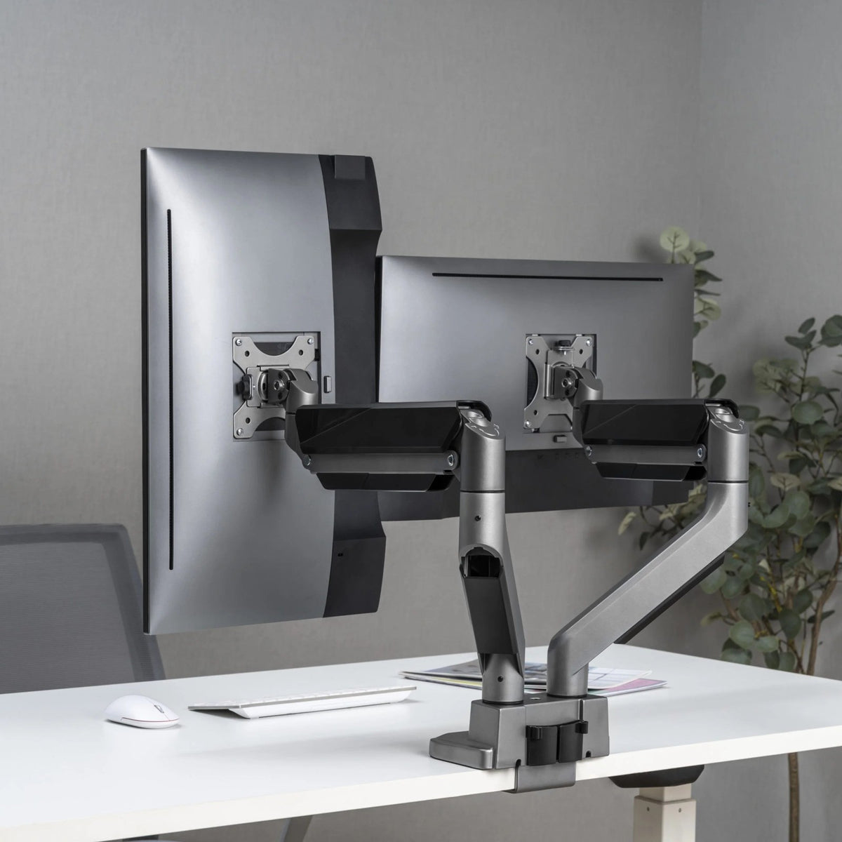 Dual Monitor Heavy Duty Gas Spring Arm Desk Mount (for 13–35″ Monitor/ 15kg per monitor) — image 2