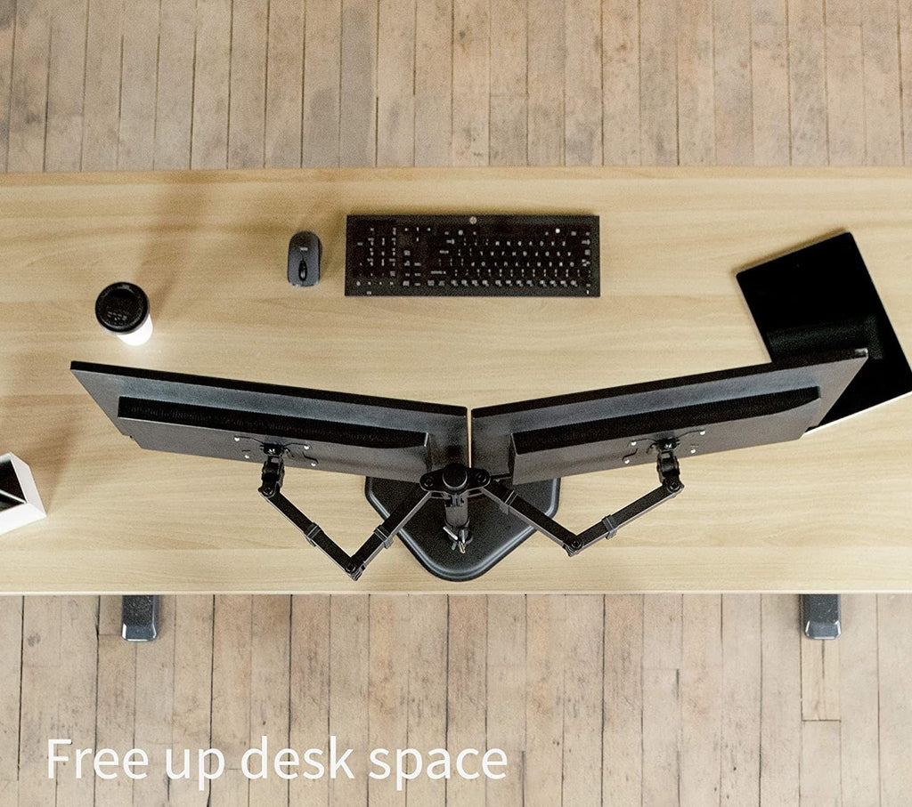 Dual Monitor Stand Freestanding – Tabletop Articulating Desk Mount – Two Monitor Arm (for 13–32″ Monitors/ 8kg per monitor) — image 13