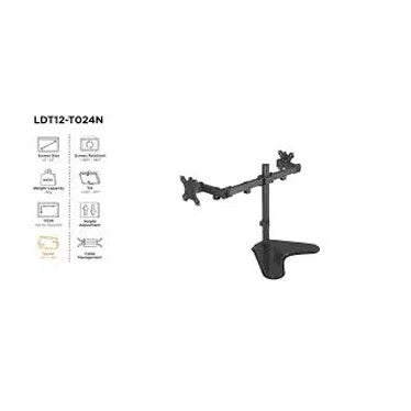 Dual Monitor Stand Freestanding – Tabletop Articulating Desk Mount – Two Monitor Arm (for 13–32″ Monitors/ 8kg per monitor) — image 3