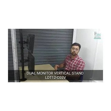 Dual Monitor Vertical Mount Clamp/Drill Type – Two Monitor Vertical Desk Stand Arm (for 13–32″ Monitors/ 8kg per monitor) — image 2