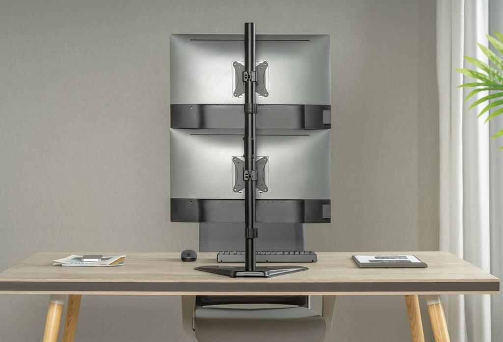 Dual Monitor Vertical Stand – Two Monitor Vertical Desk Mount – Freestanding Arm For 2 Screens (for 13–32″ Monitors/ 8kg per monitor) — image 4