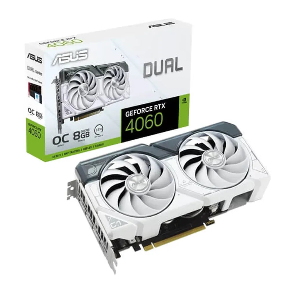 ASUS Dual GeForce RTX 4060 OC Edition White 8GB Nvidia Graphic Card - 4