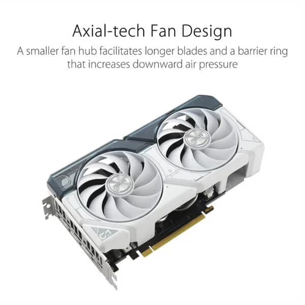 ASUS Dual GeForce RTX 4060 Ti White OC Edition 8GB Nvidia Graphic Card - 2