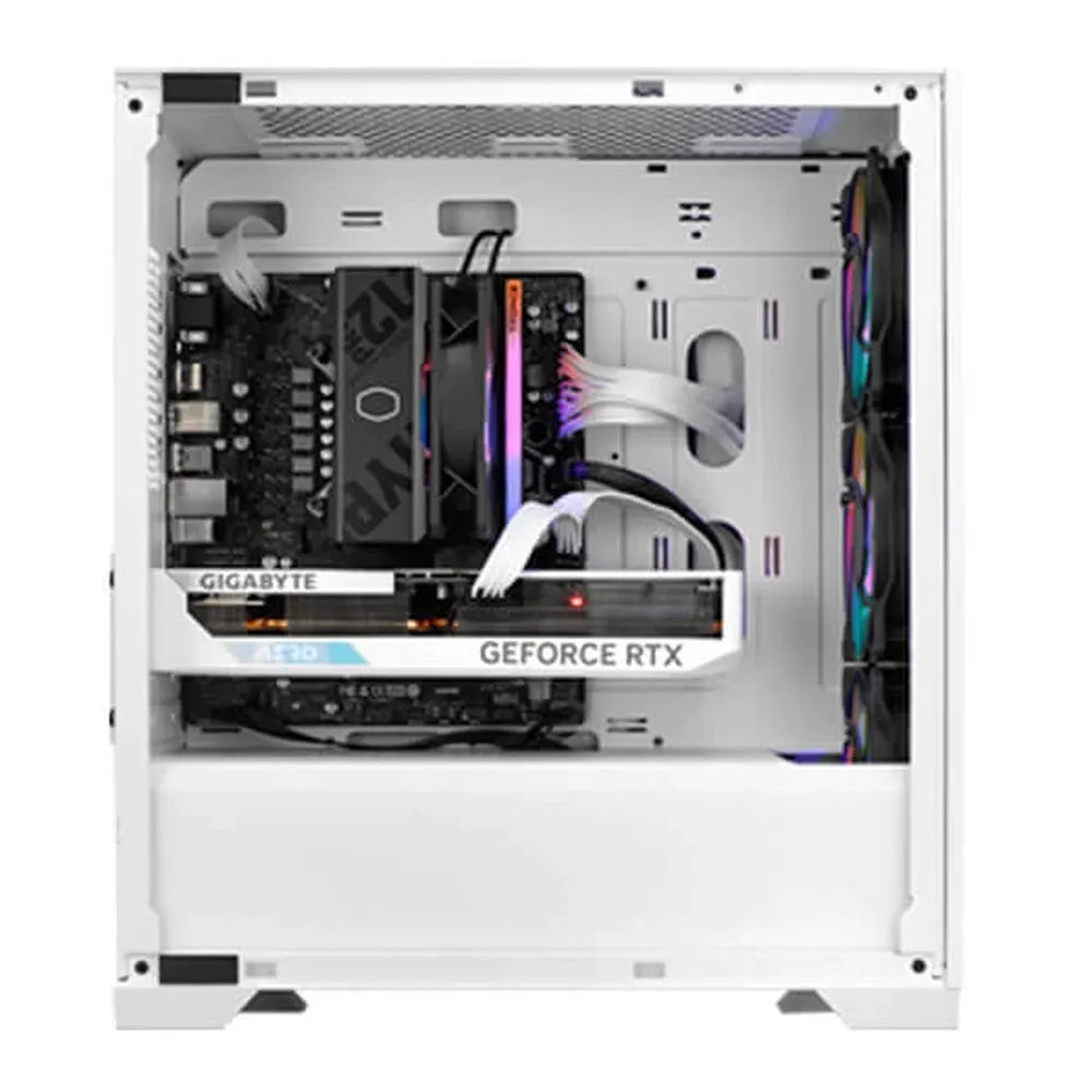 COOLER MASTER Elite 301 ARGB MATX Mini Tower Cabinet (White) - 2