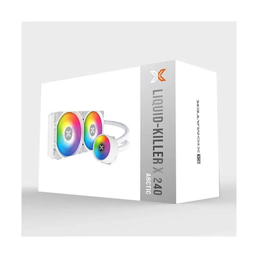 XIGMATEK Liquid Killer X 240 ARCTIC ARGB 240mm CPU Liquid Cooler (White) - 4
