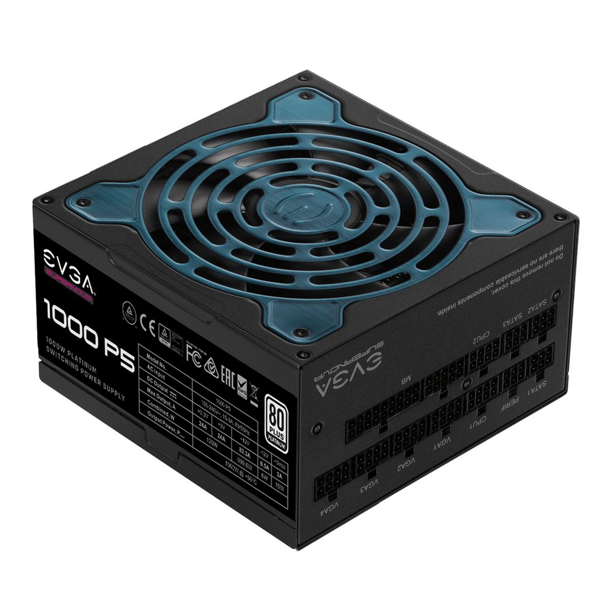 EVGA SuperNova 1000 P5 Platinum 1000 Watt Fully Modular Power Supply (220-P5-1000-X1) – TechCure India